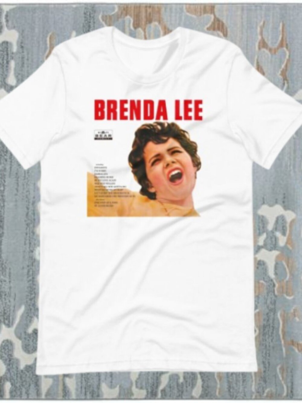 Brenda Lee White Short-Sleeve Tee Shirt